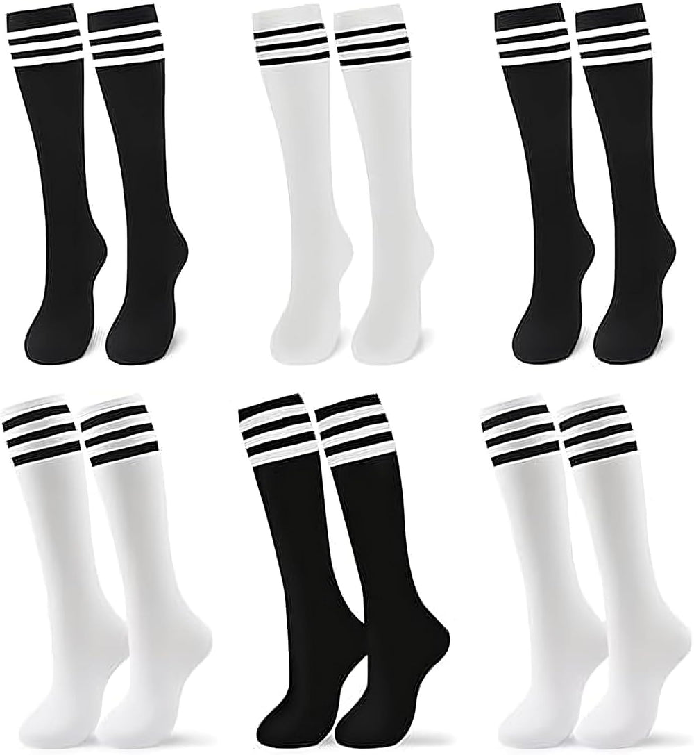 Girls Soccer Socks, 6 pairs (8–12 yrs)