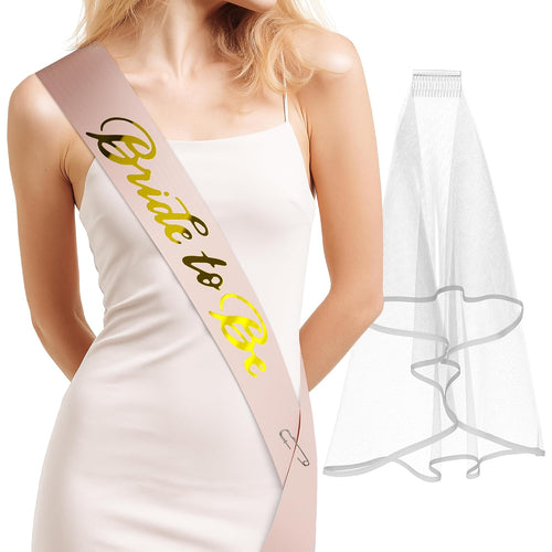 Bride to Be Sash & Veil (Pink)