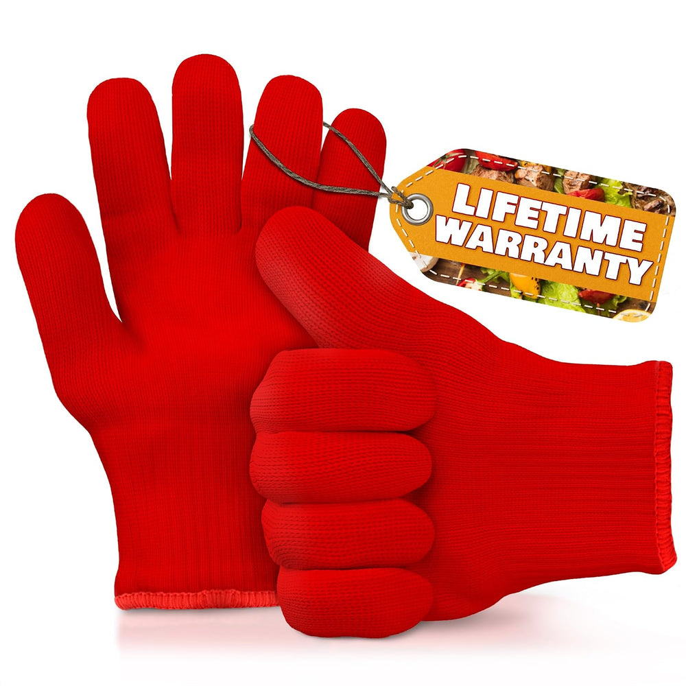 Aramid Oven Gloves with Fingers (Blue)
