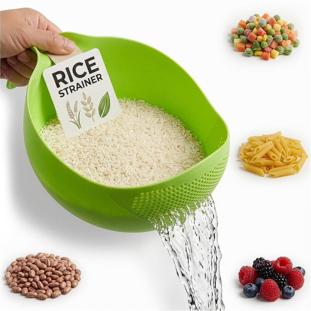 Rice Strainer Bowl with Handle, 1.7 L