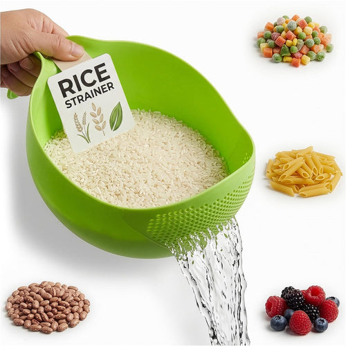 Rice Strainer Bowl with Handle, 1.7 L