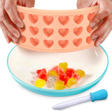 Heart Ice Cube Tray with Lid, 24 cavities