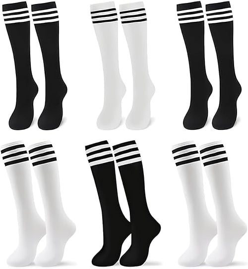 Girls Soccer Socks, 6 pairs (10–12 yrs)