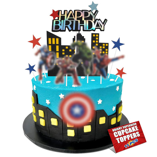 Superhero Cake Topper Set, 11 pcs