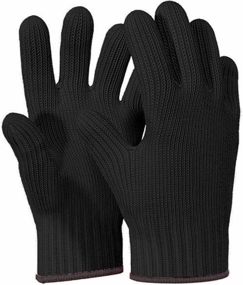 Aramid Oven Gloves with Fingers (Grey)