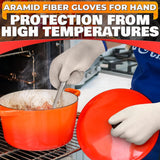 Aramid Oven Gloves with Fingers (Black)