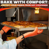 Silicone Grill Gloves with Cotton Lining
