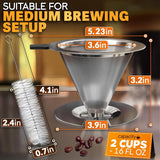 Pour Over Coffee Maker, 2 cups