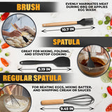 Kitchen Utensil Set with Holder, 14 pcs (Black)