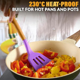 Kitchen Utensil Set with Holder, 12 pcs (Purple)