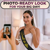 Bride to Be Sash & Veil (Black)