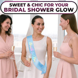 Bride to Be Sash & Veil (Blue, Rainbow Letters)