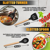 Kitchen Utensil Set with Holder, 14 pcs (Black)