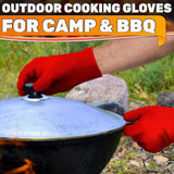 Aramid Oven Gloves with Fingers (Blue)