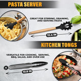Kitchen Utensil Set with Holder, 14 pcs (Black)