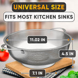 Stainless Steel Strainer Bowl, 5 qt