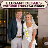 Bride to Be Sash & Veil (White & Gold)