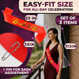 Bride to Be Sash & Veil (Burgundy)