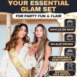 Birthday Sash & Tiara Set (Yellow & Bronze)