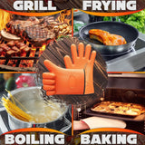 Silicone Grill Gloves with Cotton Lining