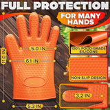 Silicone Grill Gloves with Cotton Lining