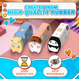 Animal Pencil Erasers, 6 pcs