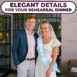 Bride to Be Sash & Veil (Blue, White Letters)