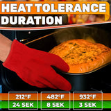 Aramid Oven Gloves with Fingers (Blue)