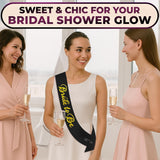 Bride to Be Sash & Veil (Black)