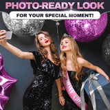 Birthday Sash & Tiara Set (Pink & Silver)