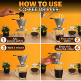 Pour Over Coffee Maker, 2 cups