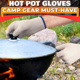 Aramid Oven Gloves with Fingers (Black)