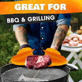 Silicone BBQ Grill Mitts, 2 pcs (Yellow)