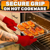 Aramid Oven Gloves with Fingers (Blue)