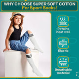 Girls Soccer Socks, 6 pairs (8–12 yrs)