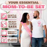 Mom to Be Sash & Dad to Be Pin (Pink)