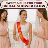 Bride to Be Sash & Veil (Burgundy)