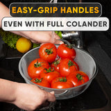 Stainless Steel Strainer Bowl, 5 qt