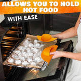 Silicone BBQ Grill Mitts, 2 pcs (Yellow)