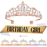 Birthday Sash & Tiara Set (Gold)