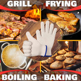 Aramid Oven Gloves with Fingers (Black)