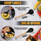 Kitchen Utensil Set with Holder, 14 pcs (Black)