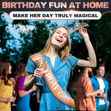 Birthday Sash & Tiara Set (Bronze & White)