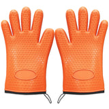 Silicone Grill Gloves with Cotton Lining