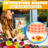 Heart Ice Cube Tray with Lid, 24 cavities