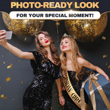 Birthday Sash & Tiara Set (Gold)
