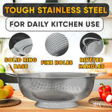 Stainless Steel Strainer Bowl, 5 qt