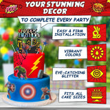 Superhero Cake Topper Set, 11 pcs