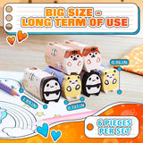 Animal Pencil Erasers, 6 pcs