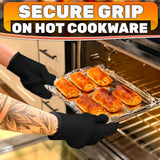 Aramid Oven Gloves with Fingers (Grey)